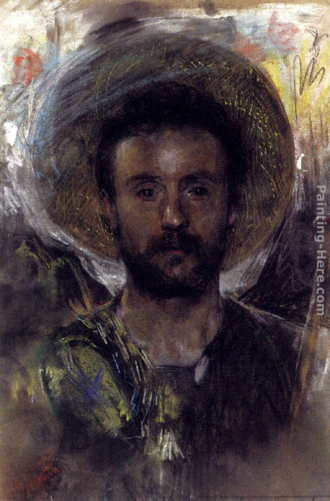 Antonio Mancini Self-portrait